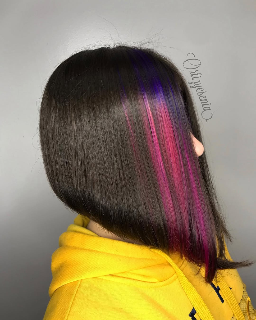angled long bob cut