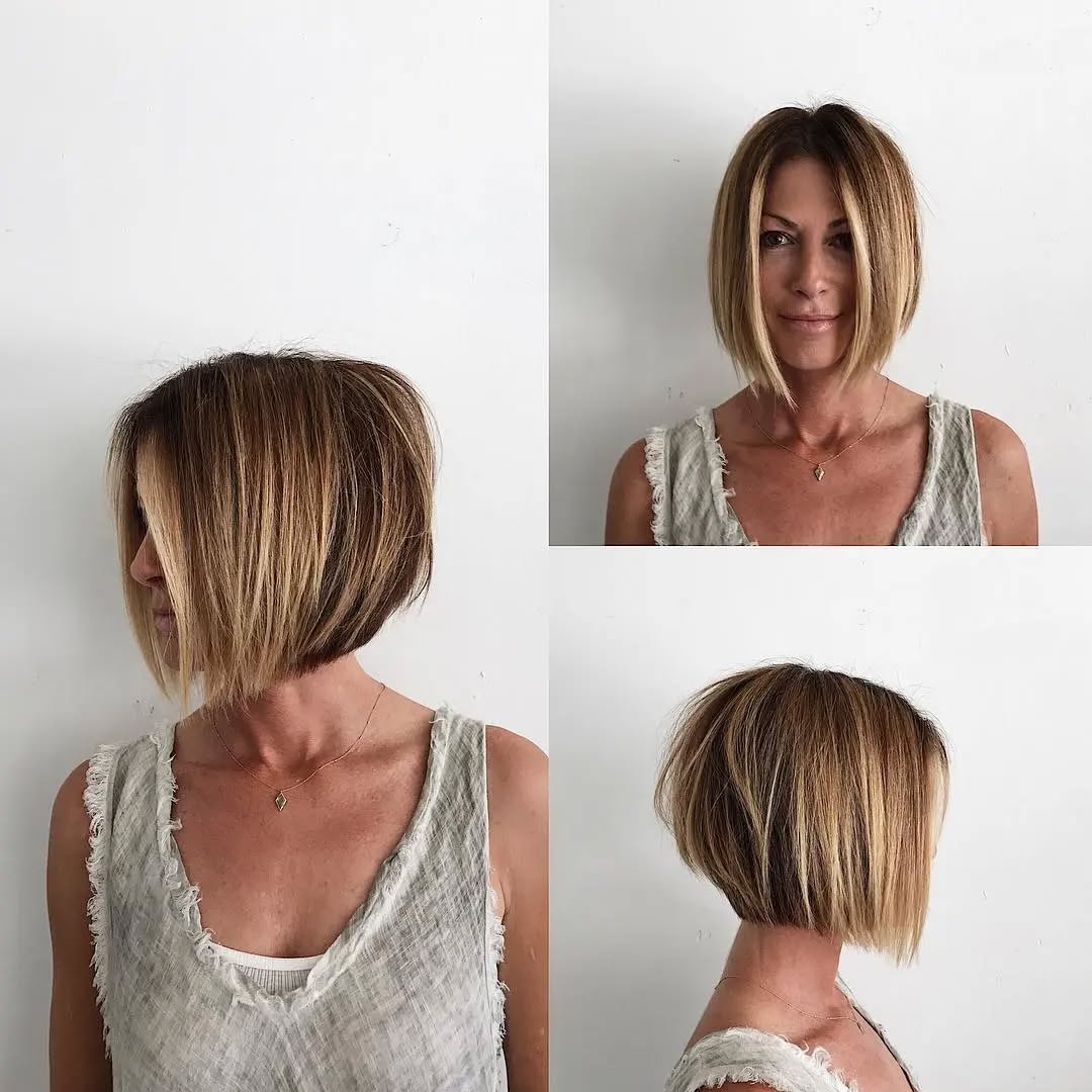 low-maintenance short bob haircut for thick hair