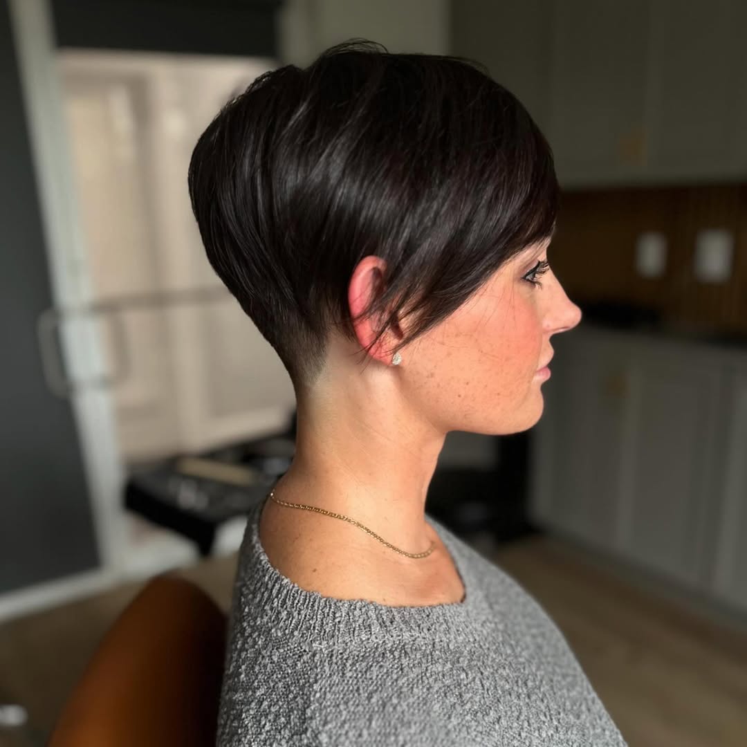 pixie bob with a nape undercut