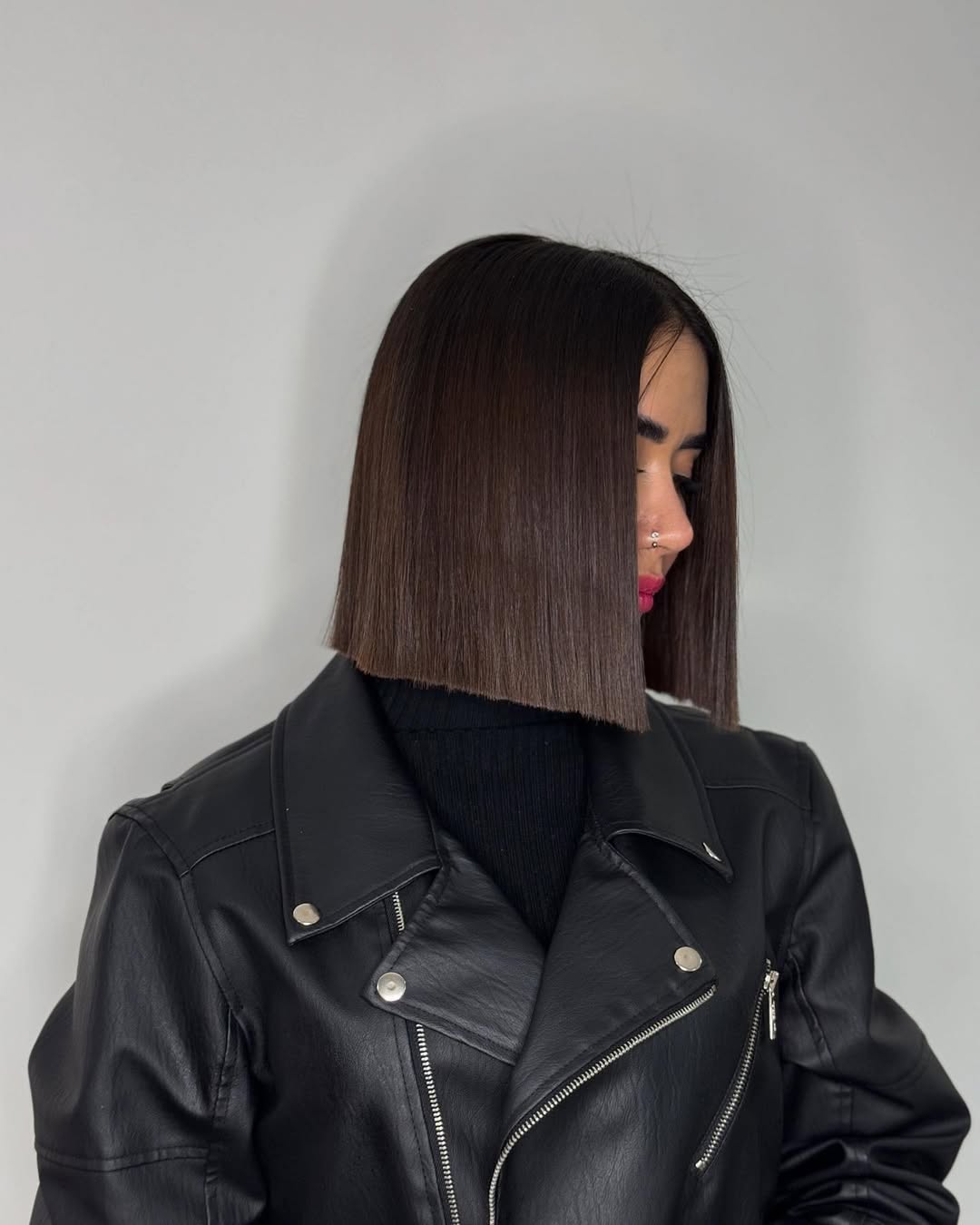 shoulder length blunt bob