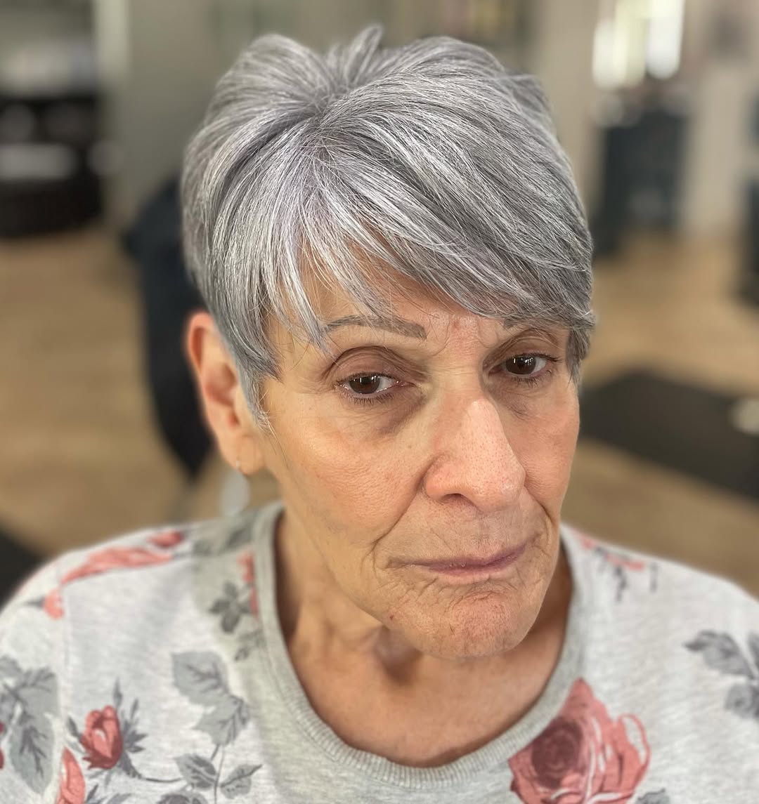 silver pixie cut for women over 60