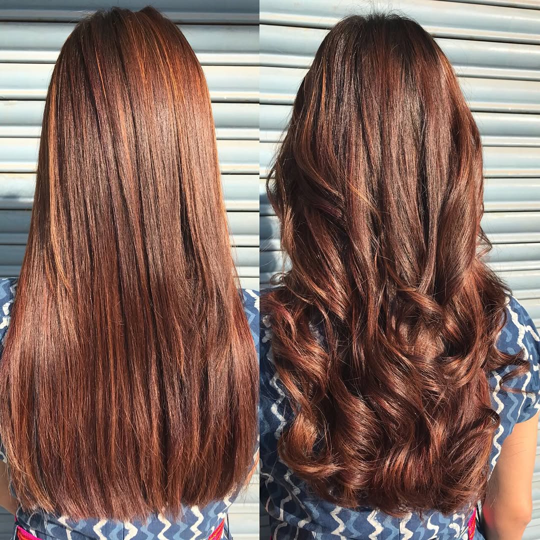 blended red brown color