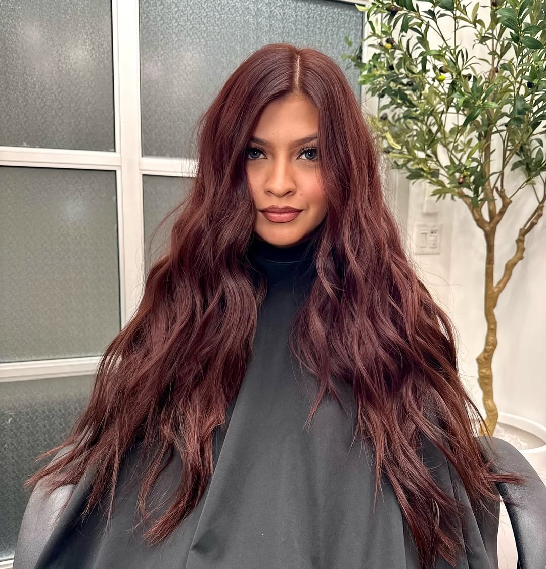 chocolate cherry fall hair color