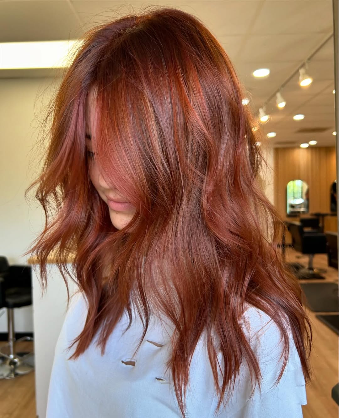 cowboy copper red layered hairstyle