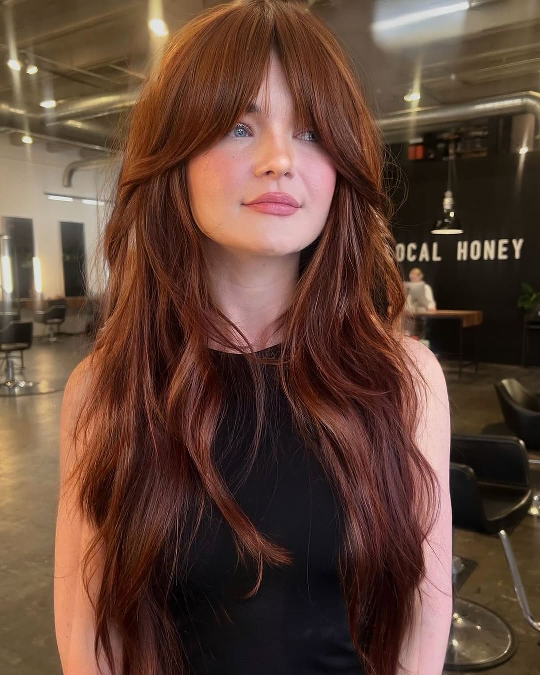 reddish brown fall hair color for brunettes