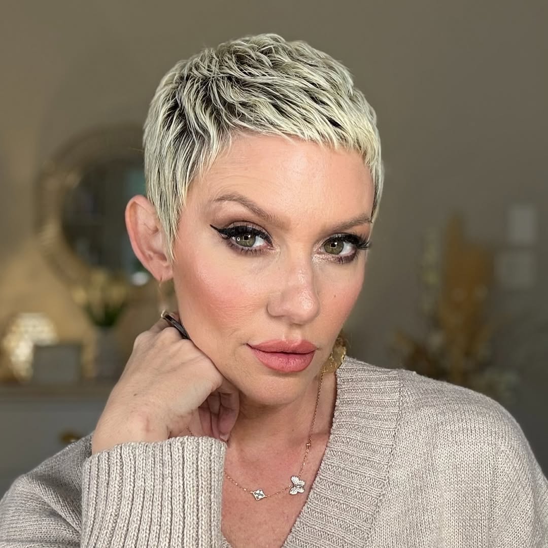 pixie cut for thin hair and chubby face