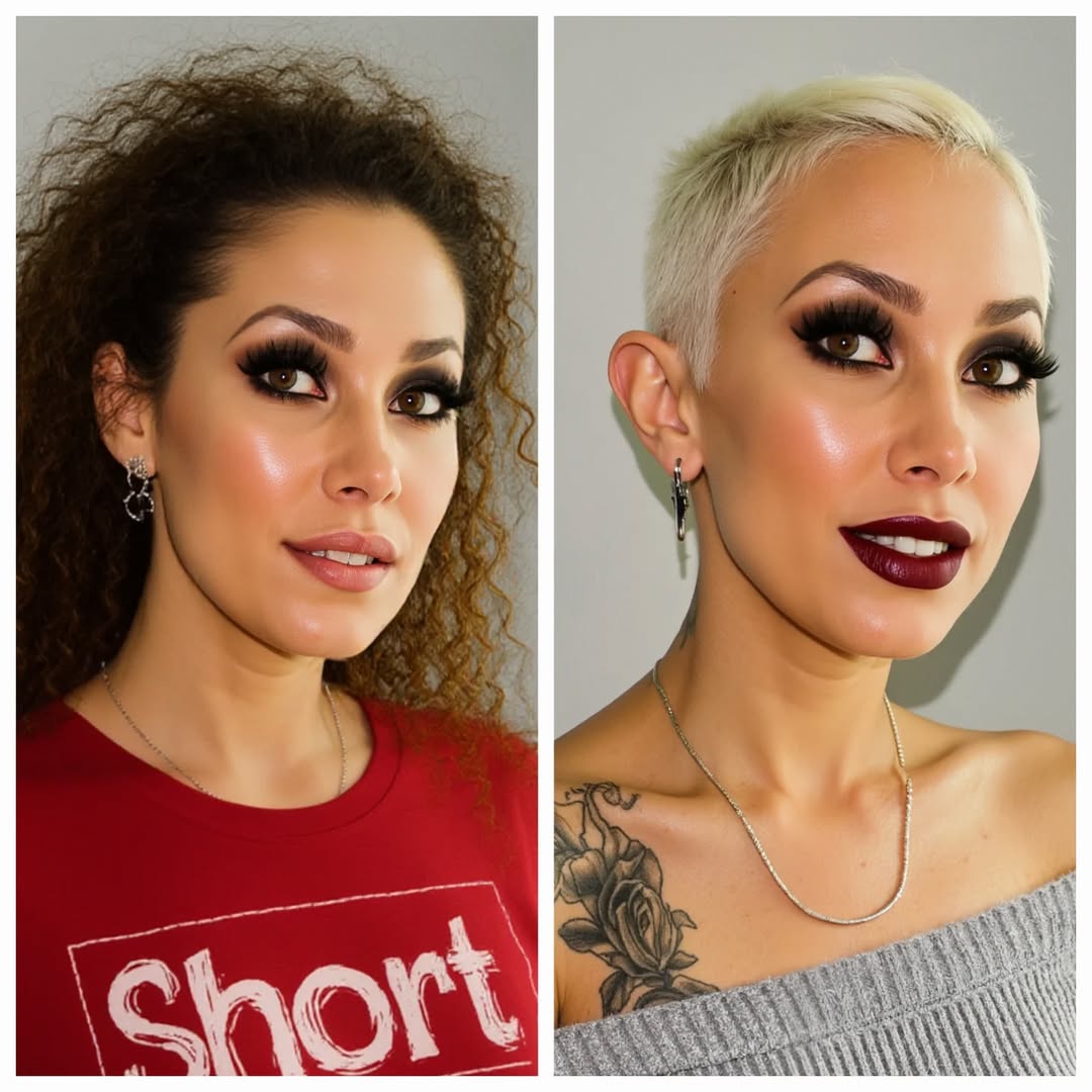 platinum blonde pixie haircut for round chubby face