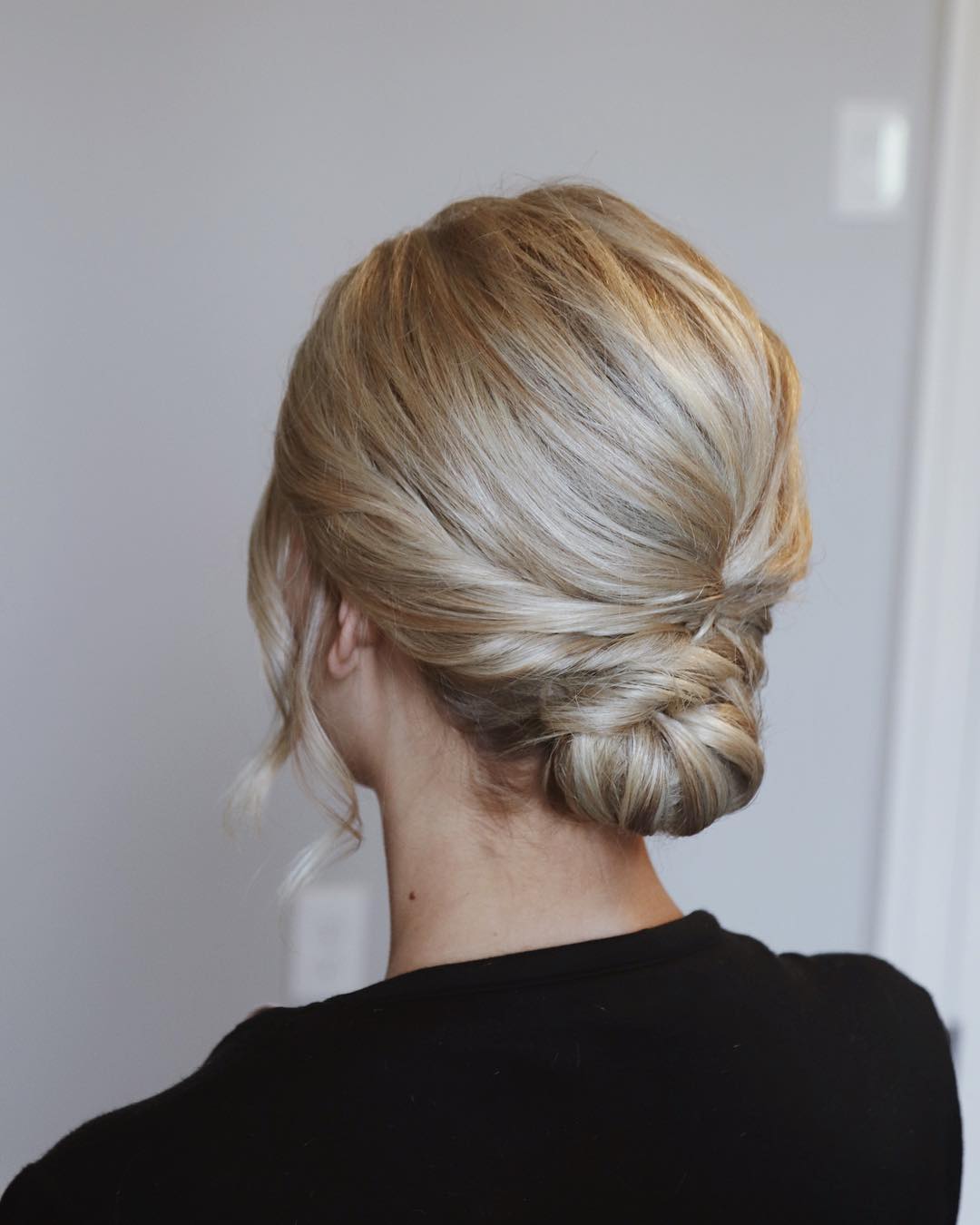 twisted short hair updo