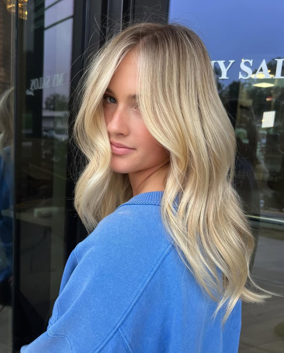 buttery blonde highlights