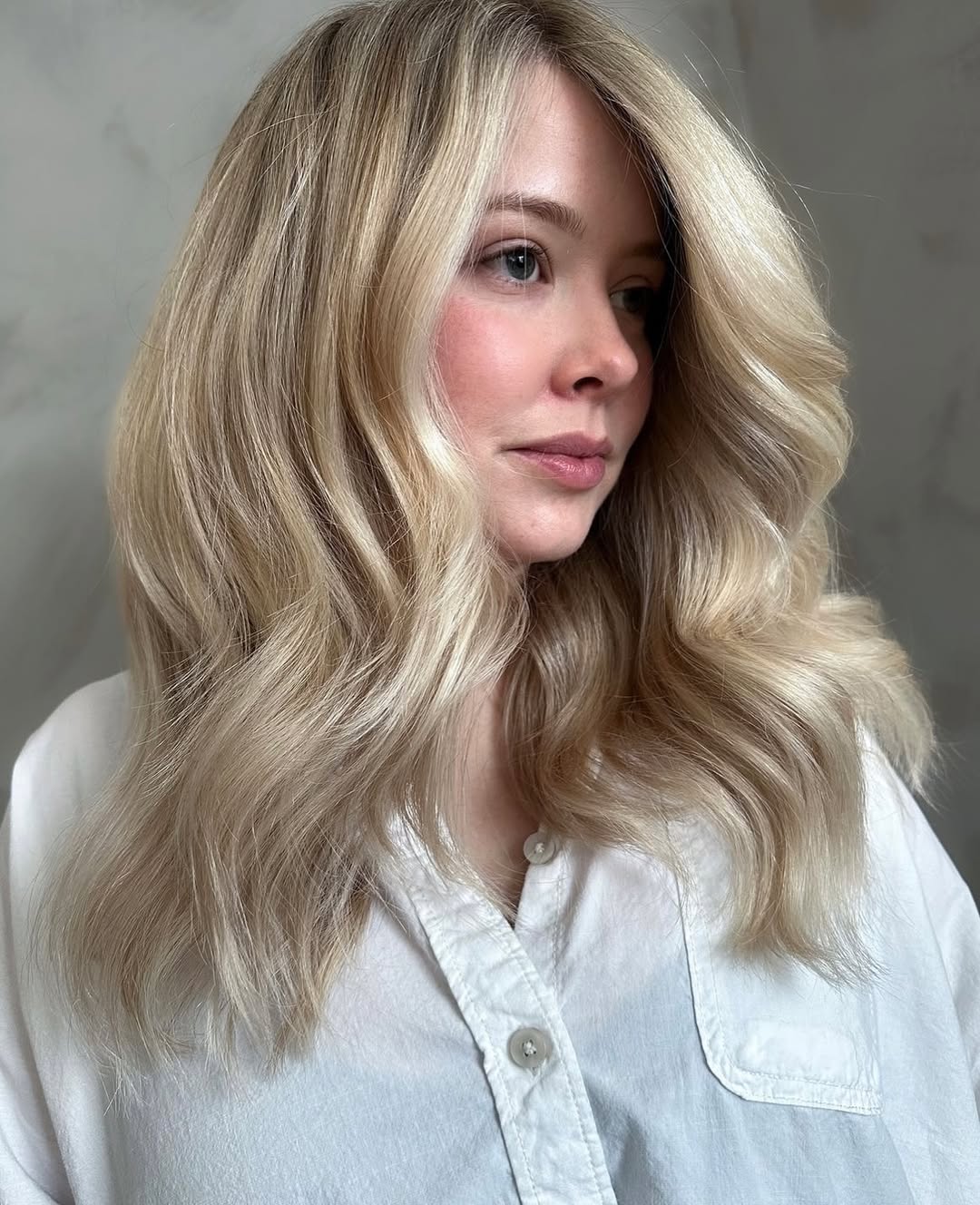 sun-kissed honey blonde hair