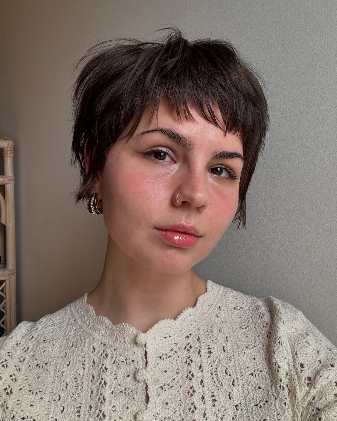 funky pixie cut with bangs