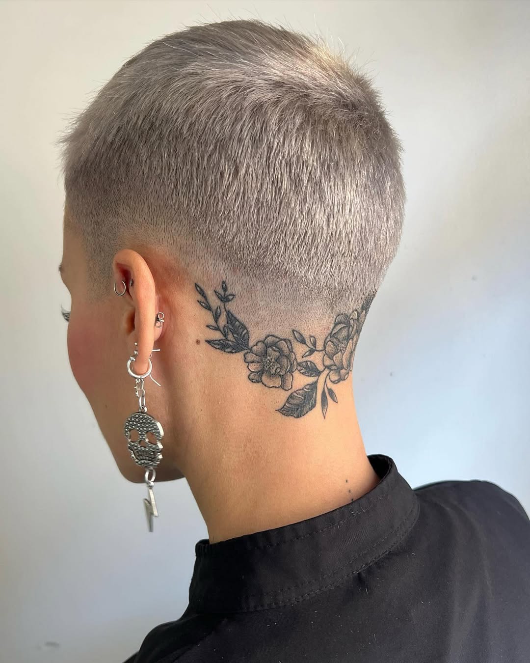 funky pixie cut with shaved sides