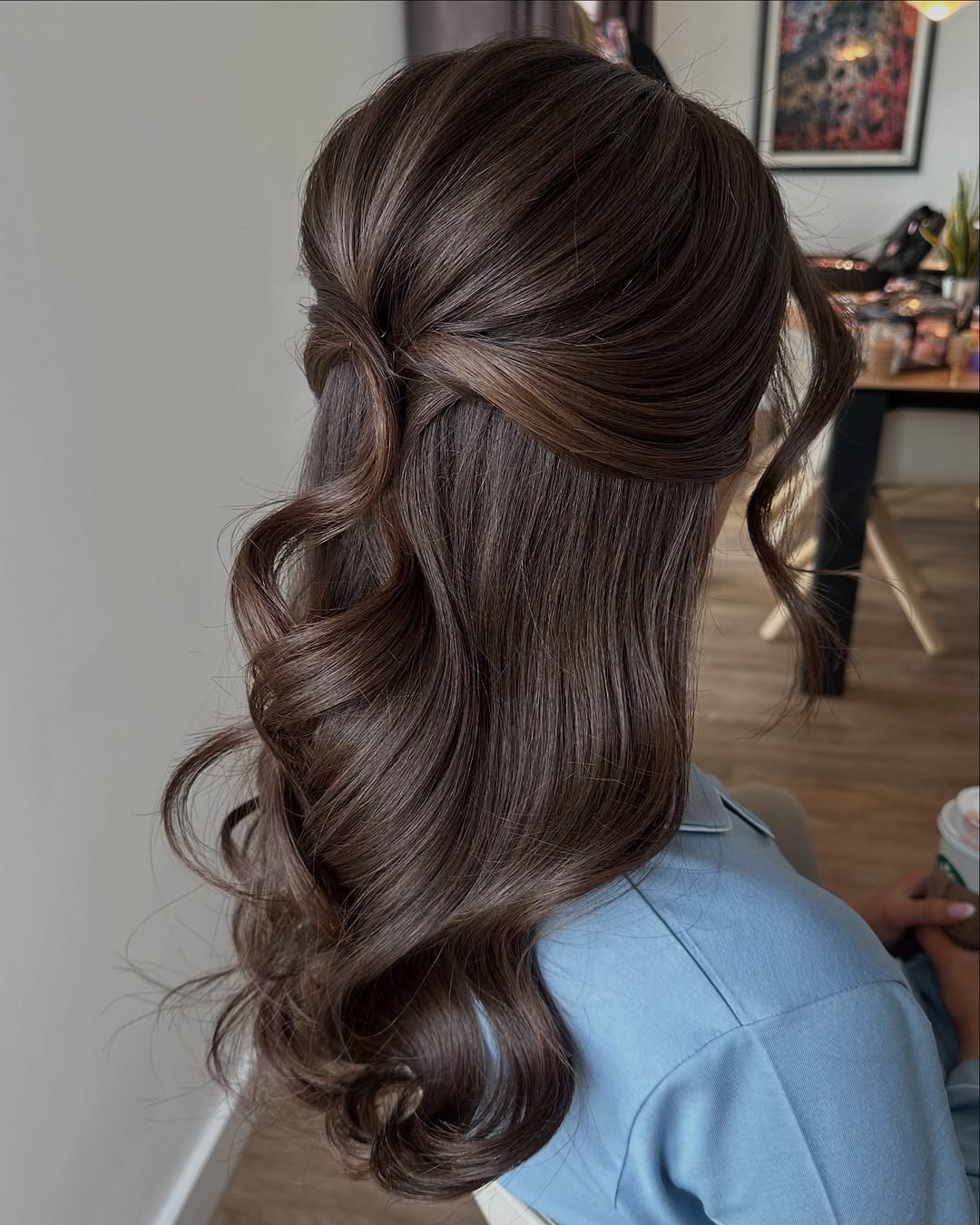 elegant half updo