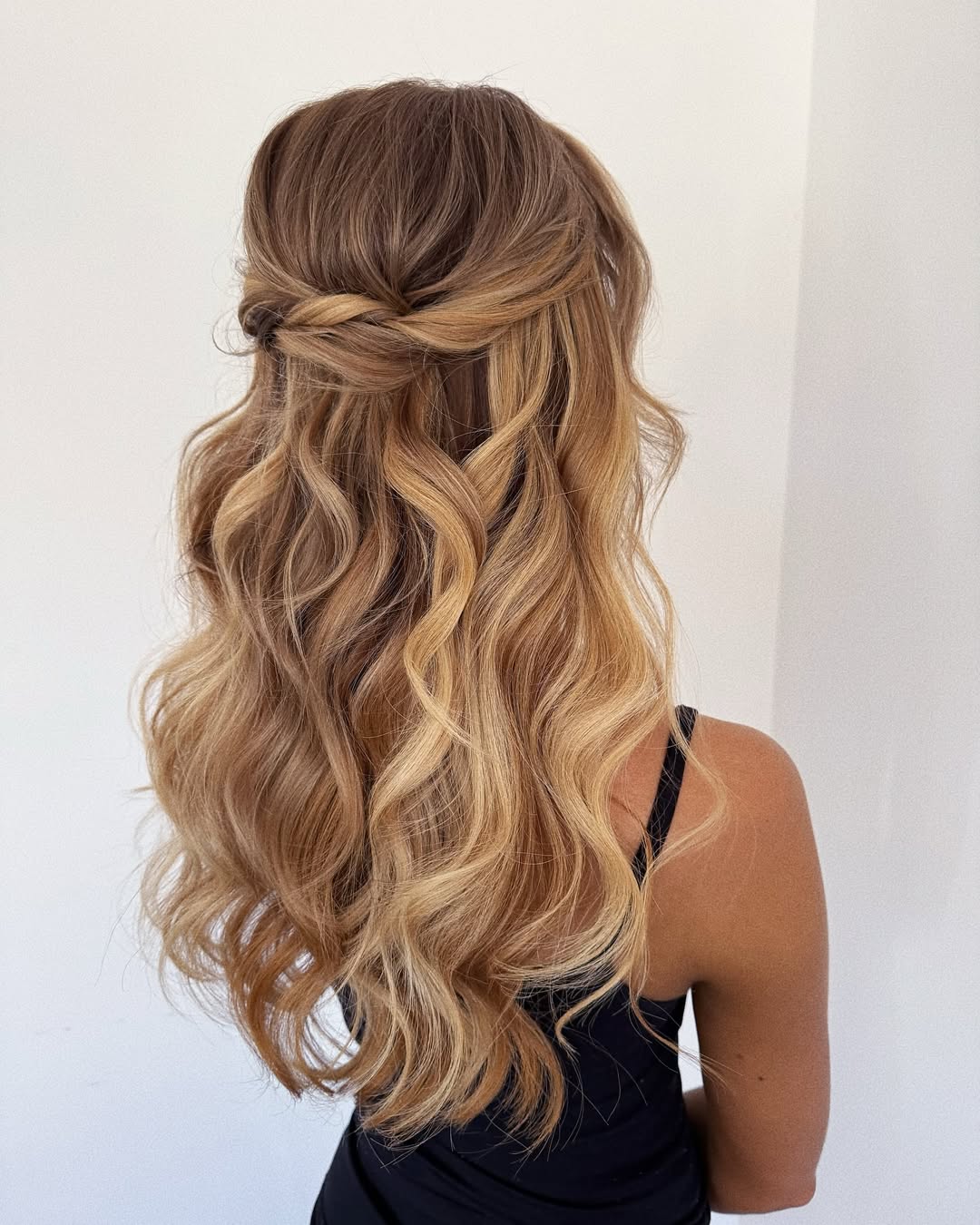 loose twist half updo