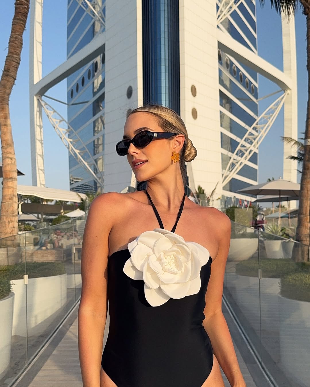 sleek summer low bun