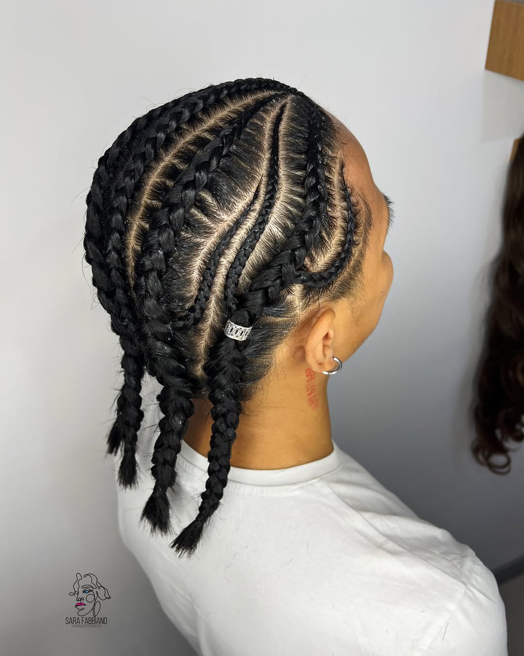 cornrows on medium length hair