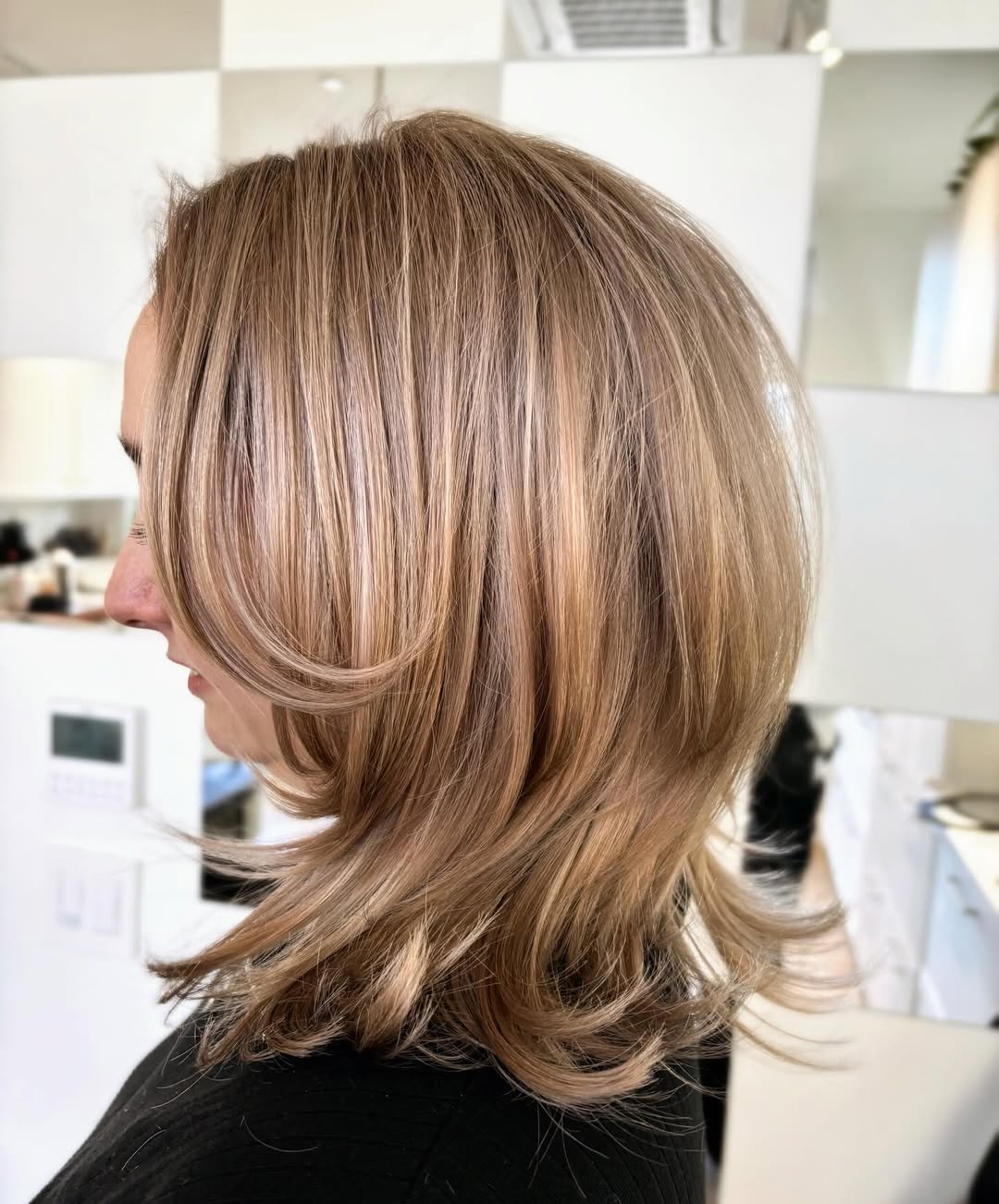 medium length hairstyle for women over 60