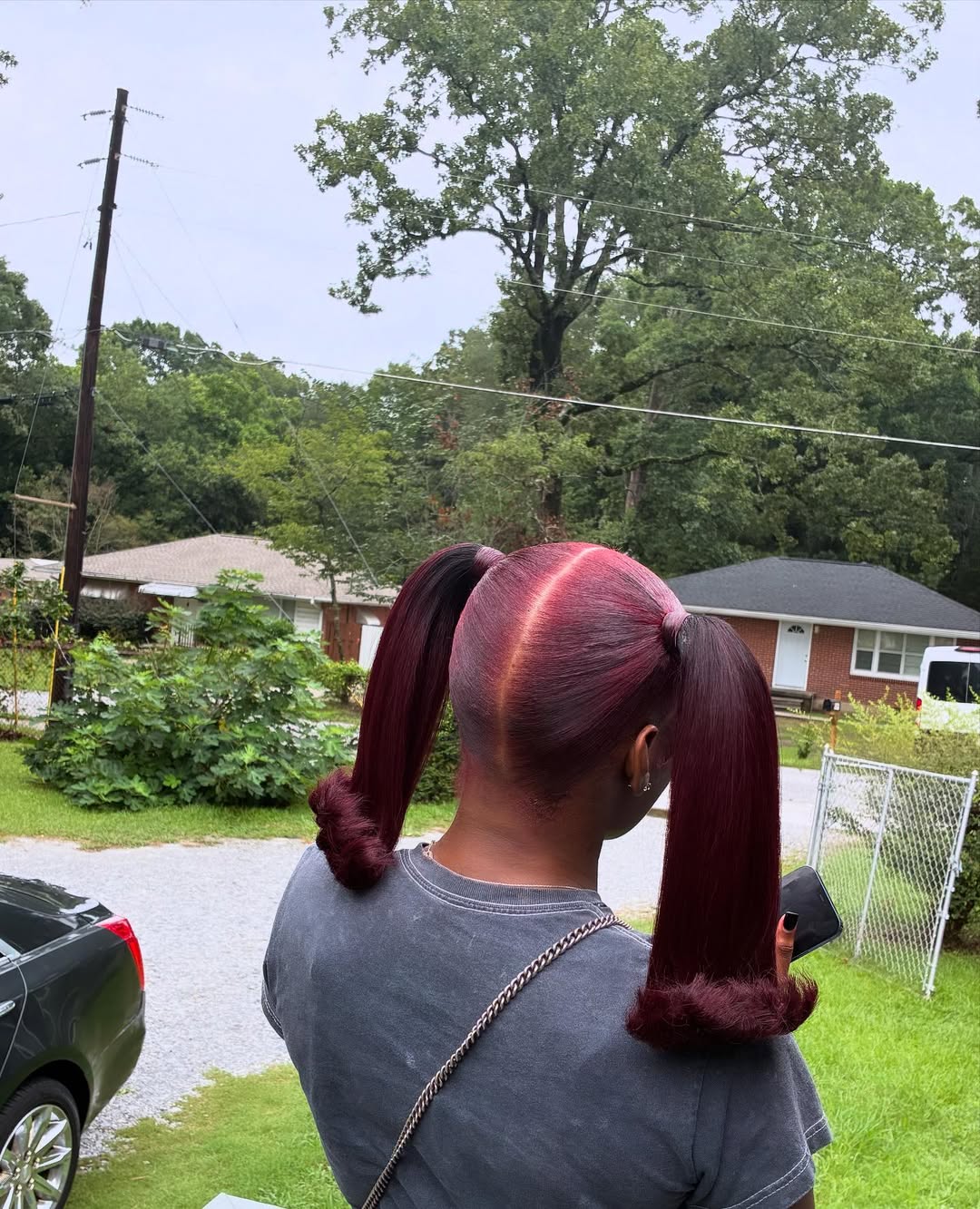 Two Barbie ponytails