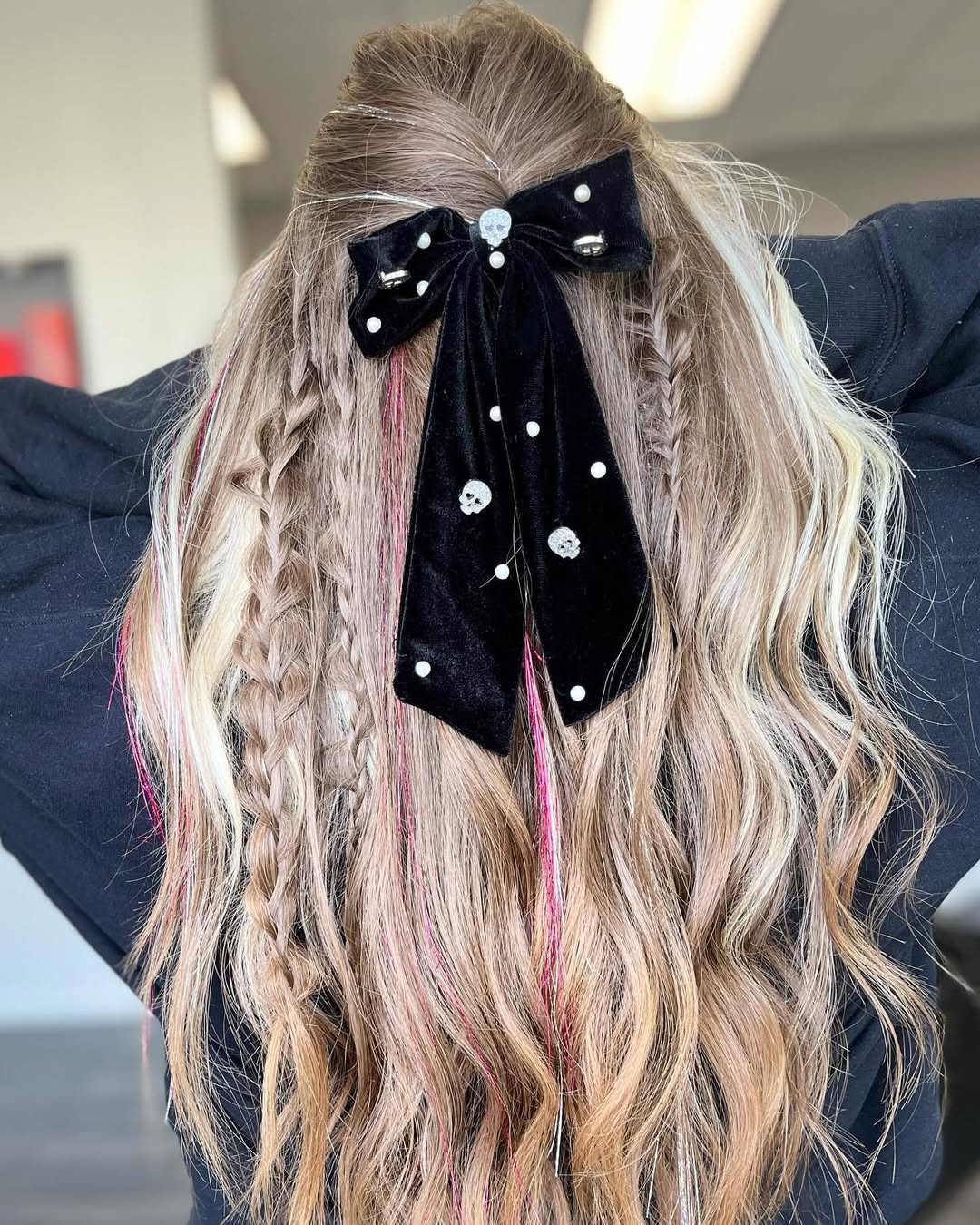 half-up half-down cute back to school hairstyle