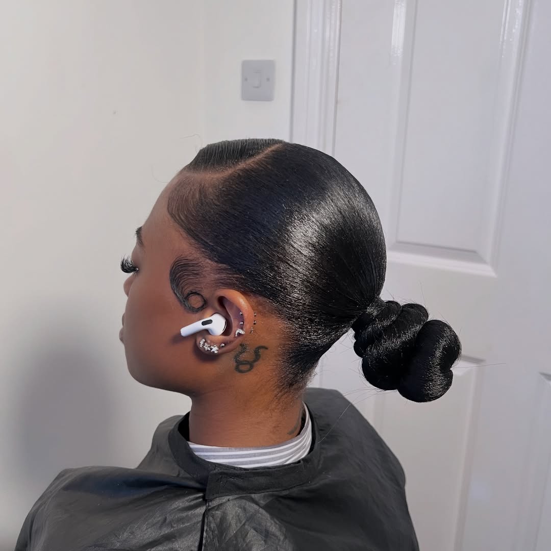 low sleek bun