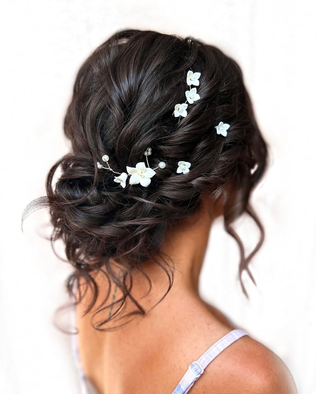 boho textured updo bun