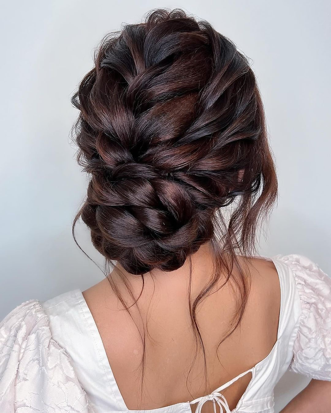 braided updo bun