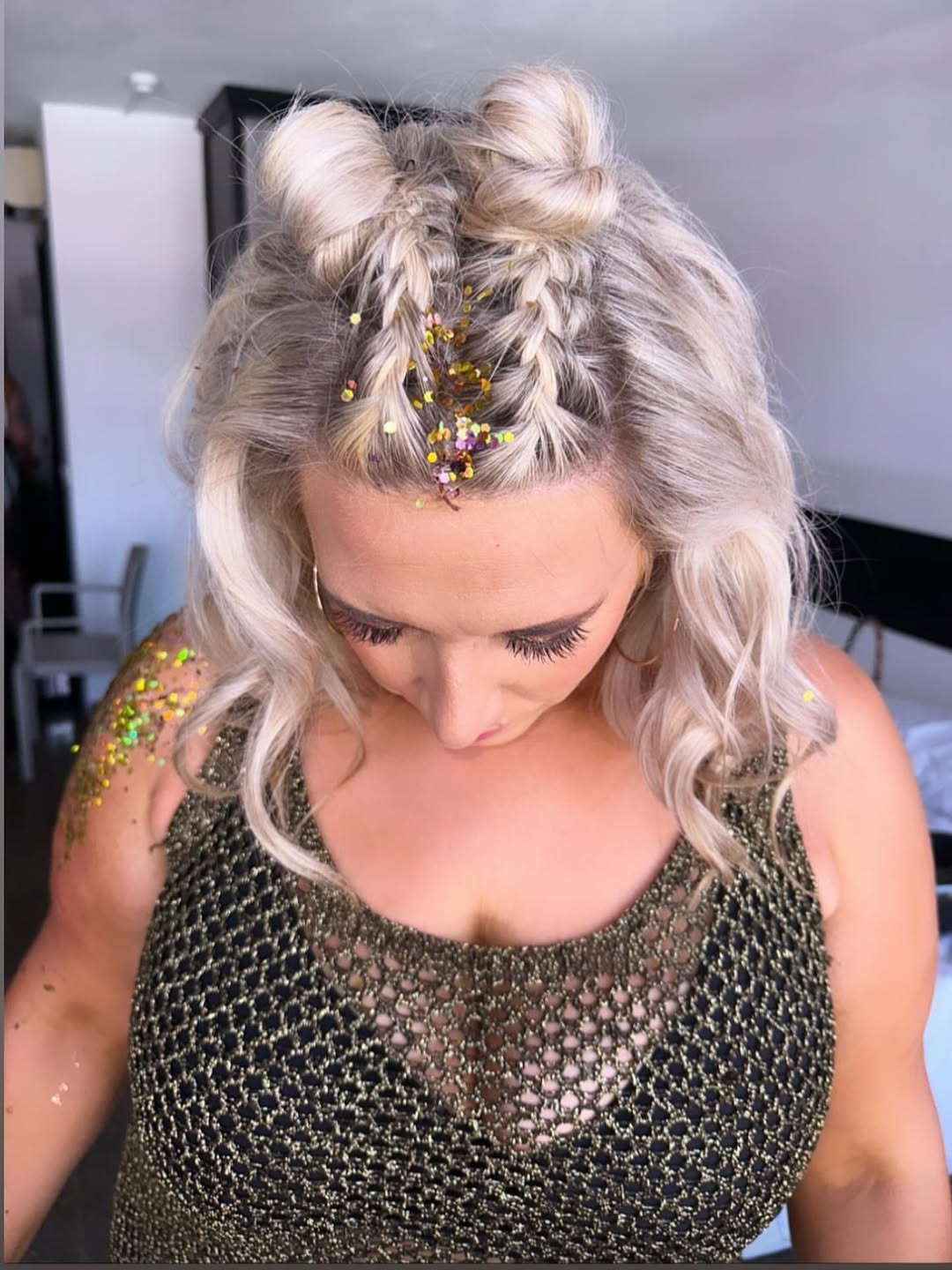 cute updo hairstyle for short hair