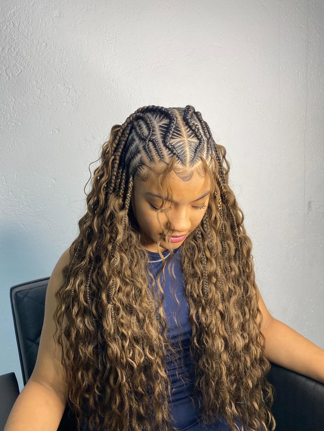 freestyle knotless Fulani braids