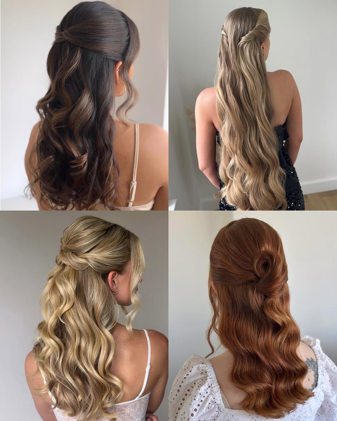 half-up half-down styles for long hair