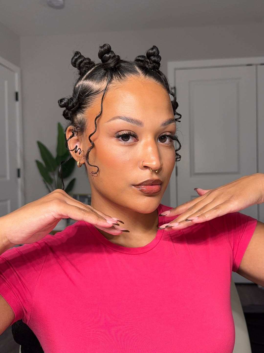 sleek Bantu knots