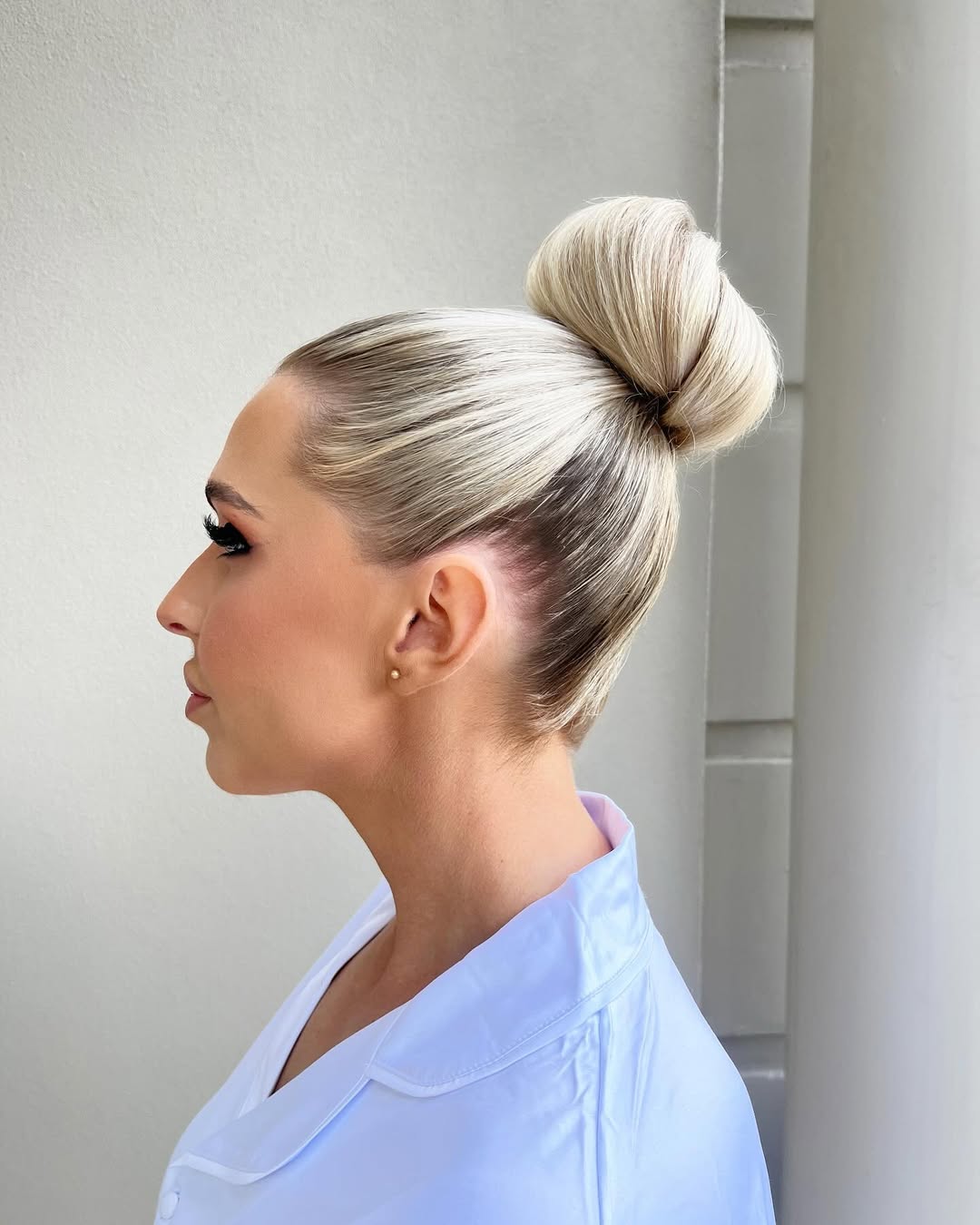 sleek high bun