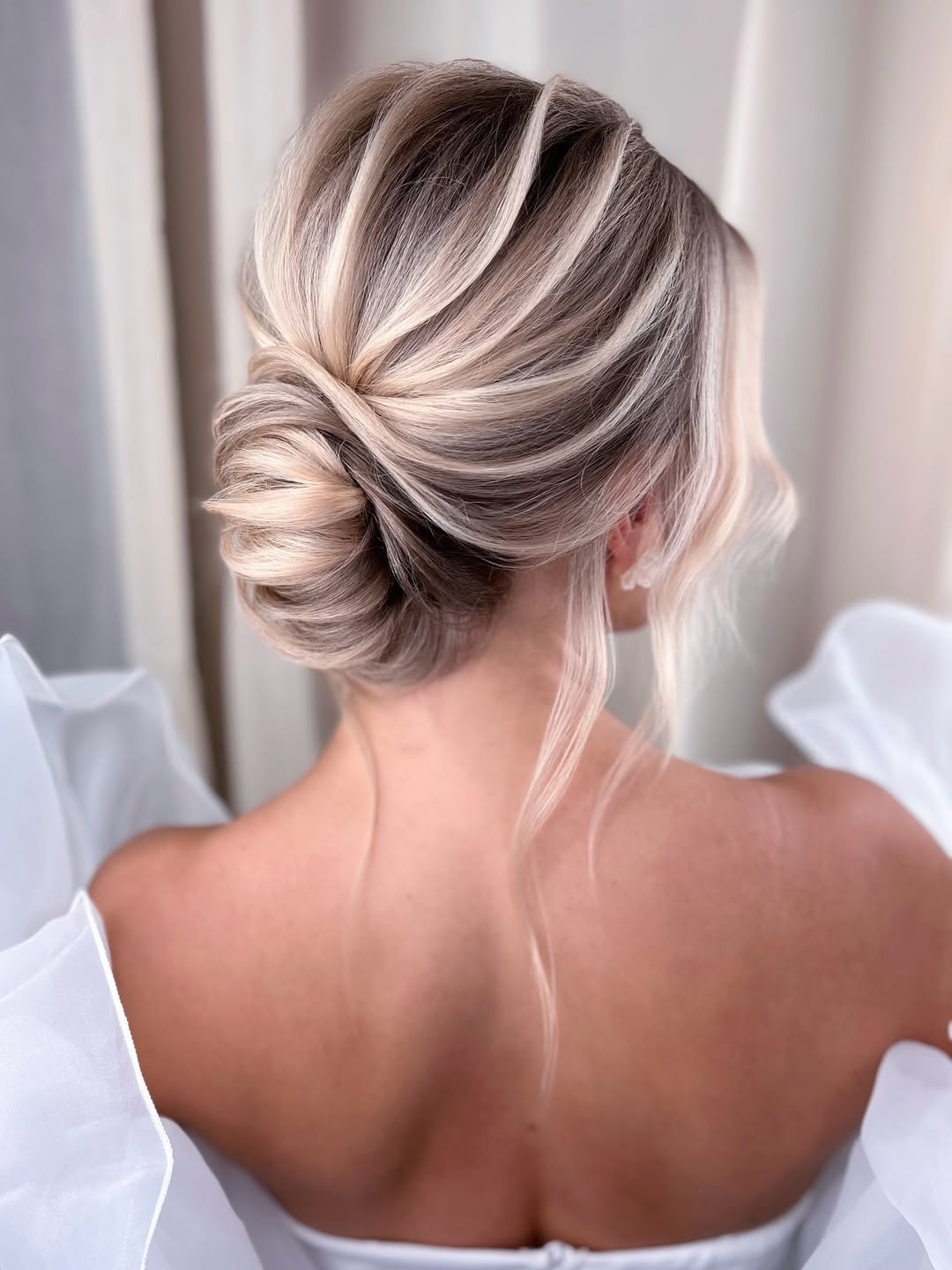 textured updo for short hair
