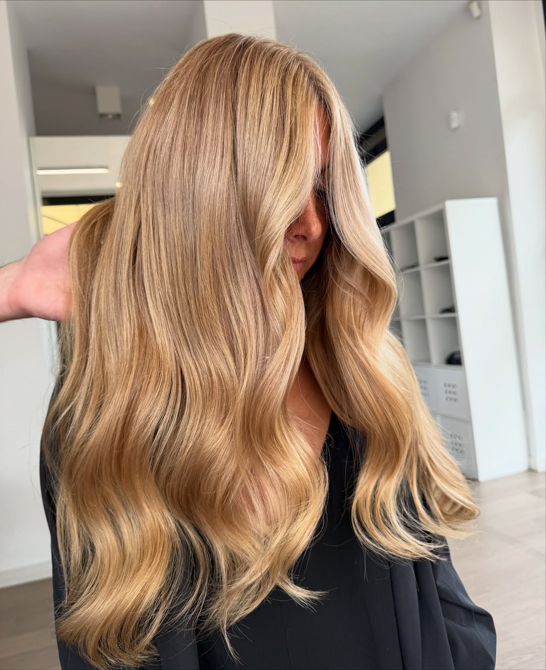 golden honey brown waves