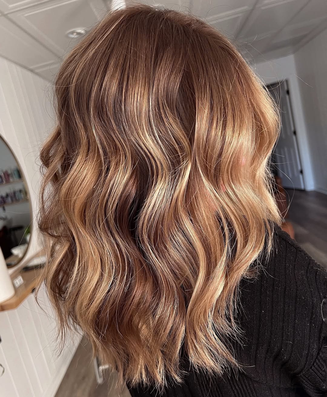 honey brown balayage