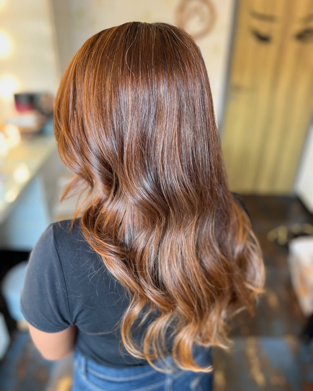 honey caramel highlights on brown hair