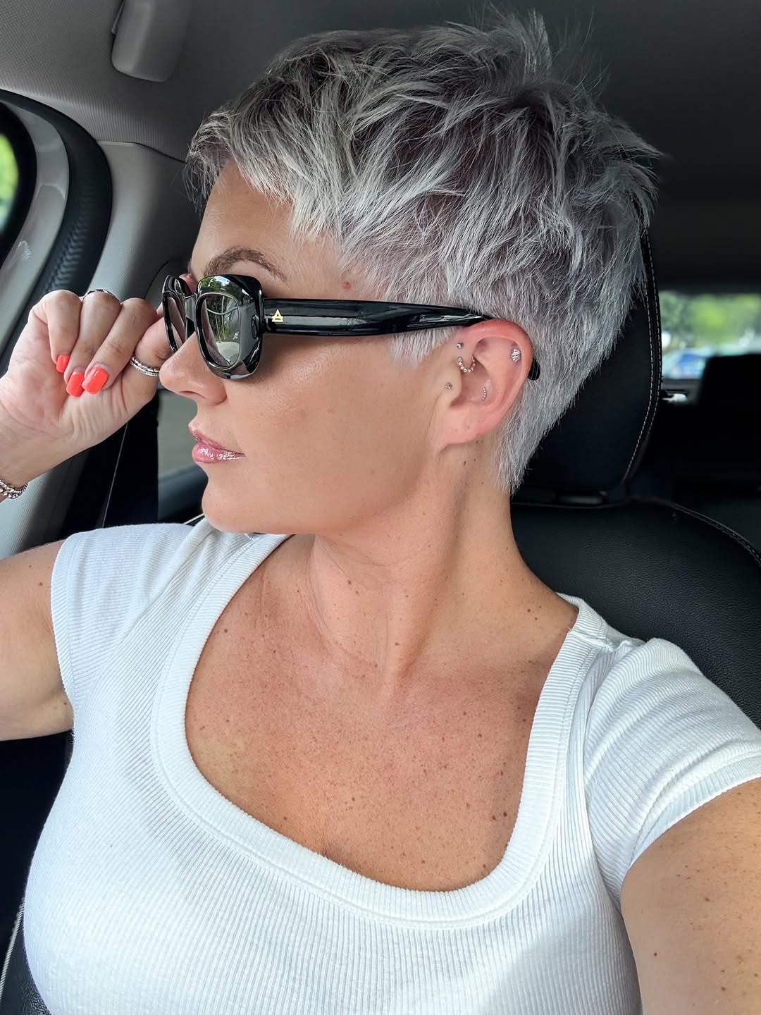 short layered pixie with tapered sides