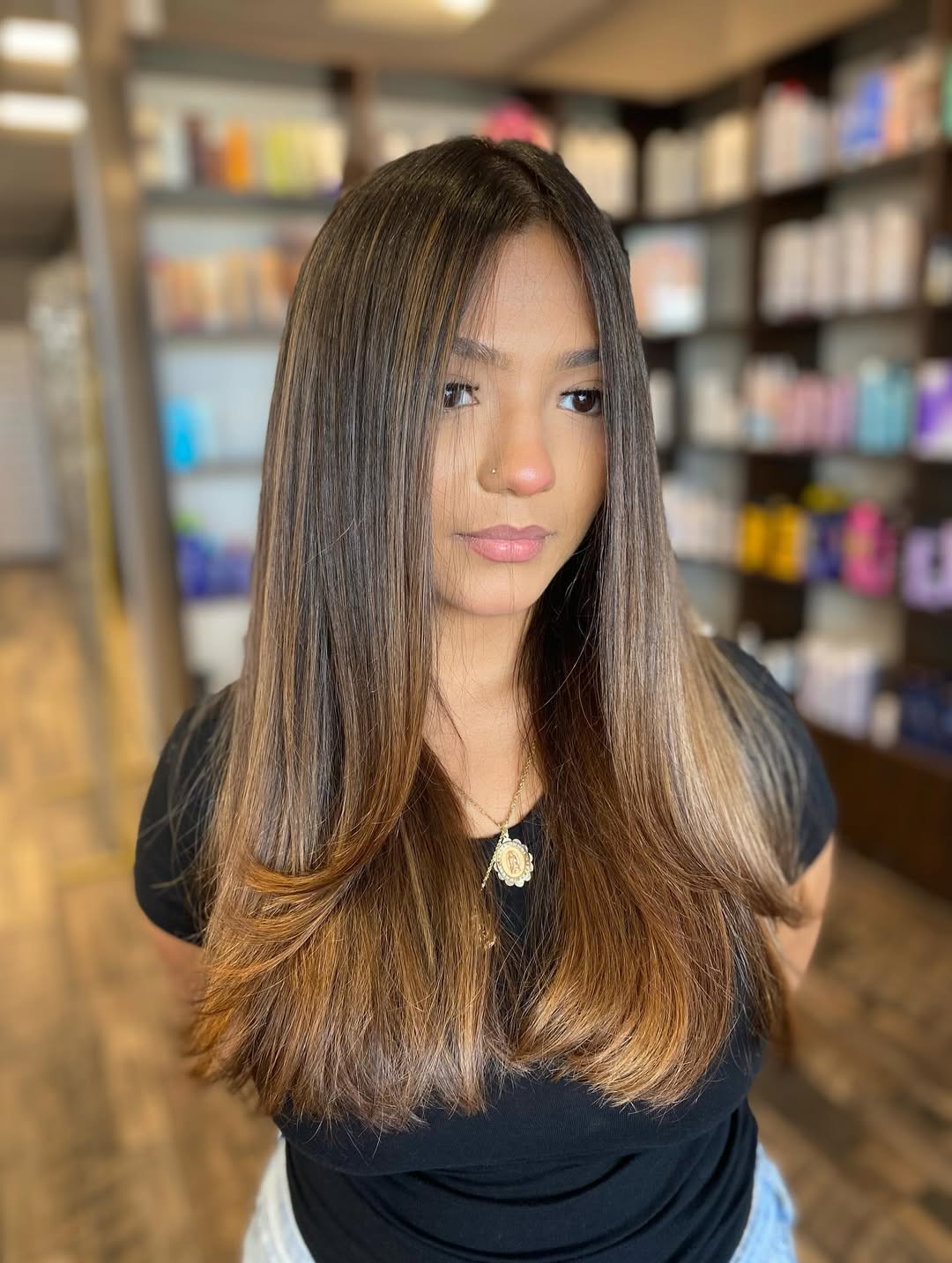 warm honey brown hair
