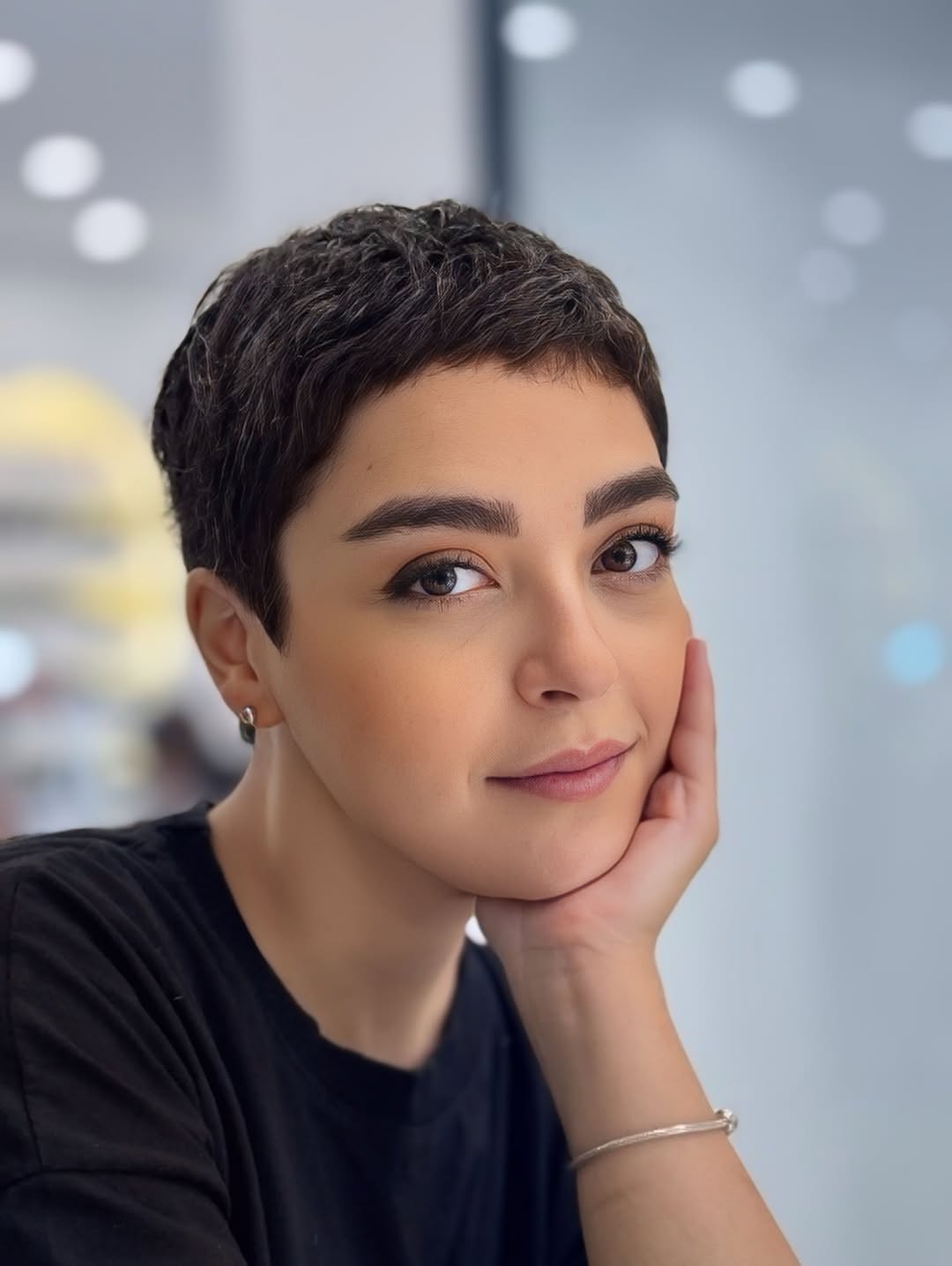 choppy super-short pixie hairstyle