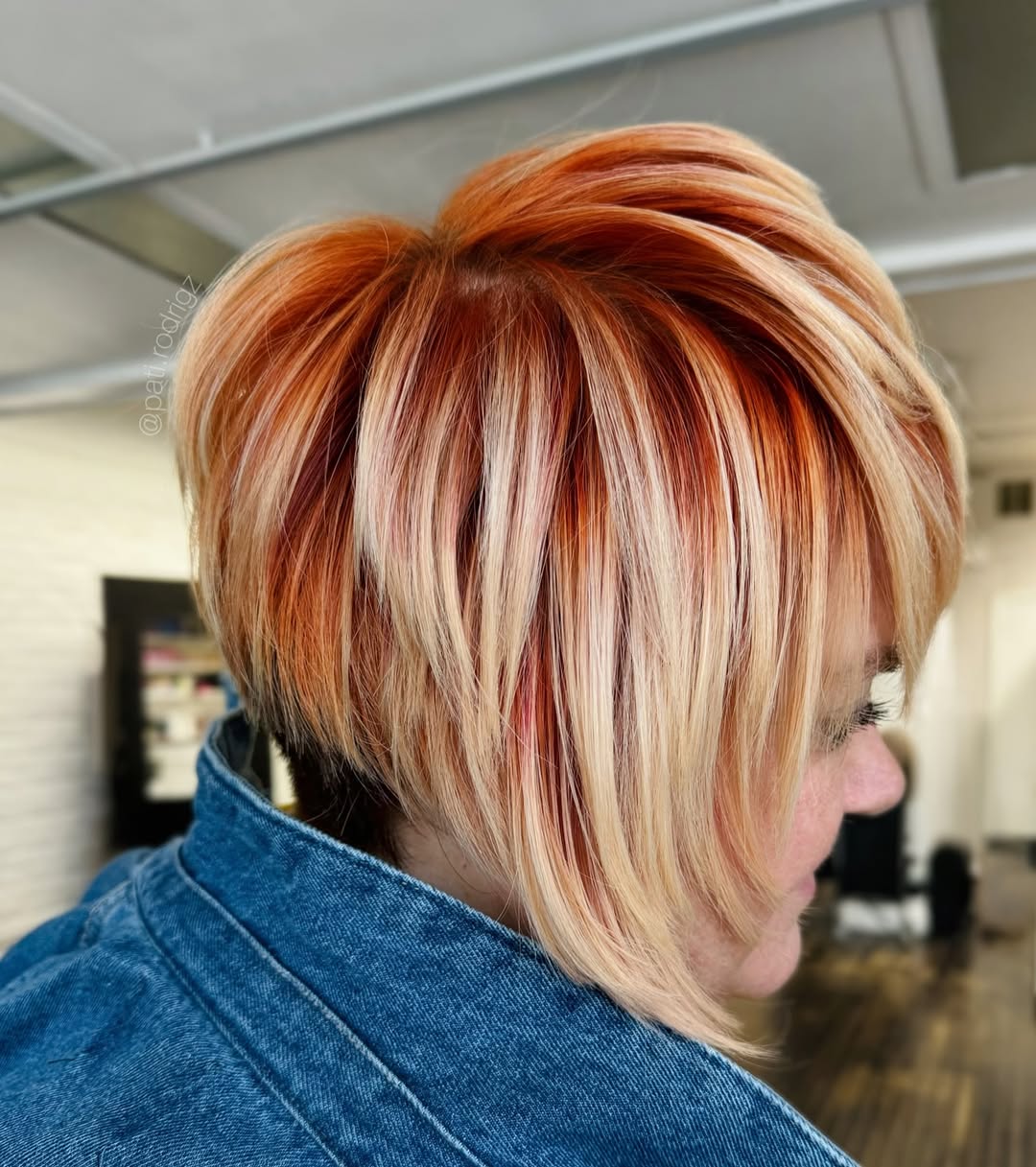 copper blonde pixie haircut