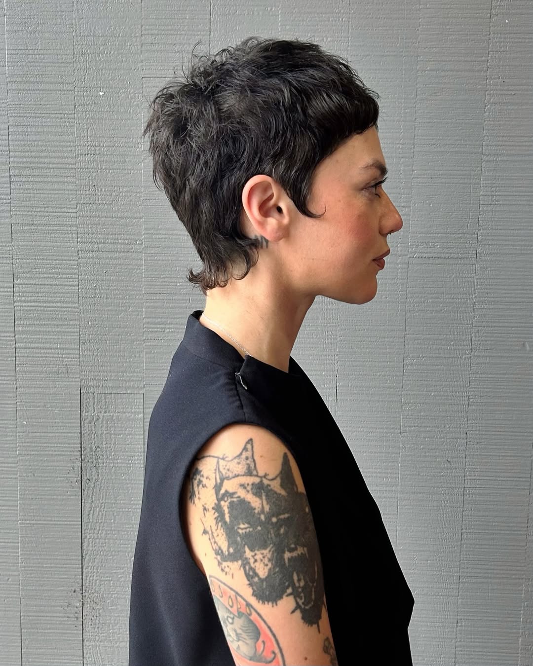 layered pixie cut for thick hair
