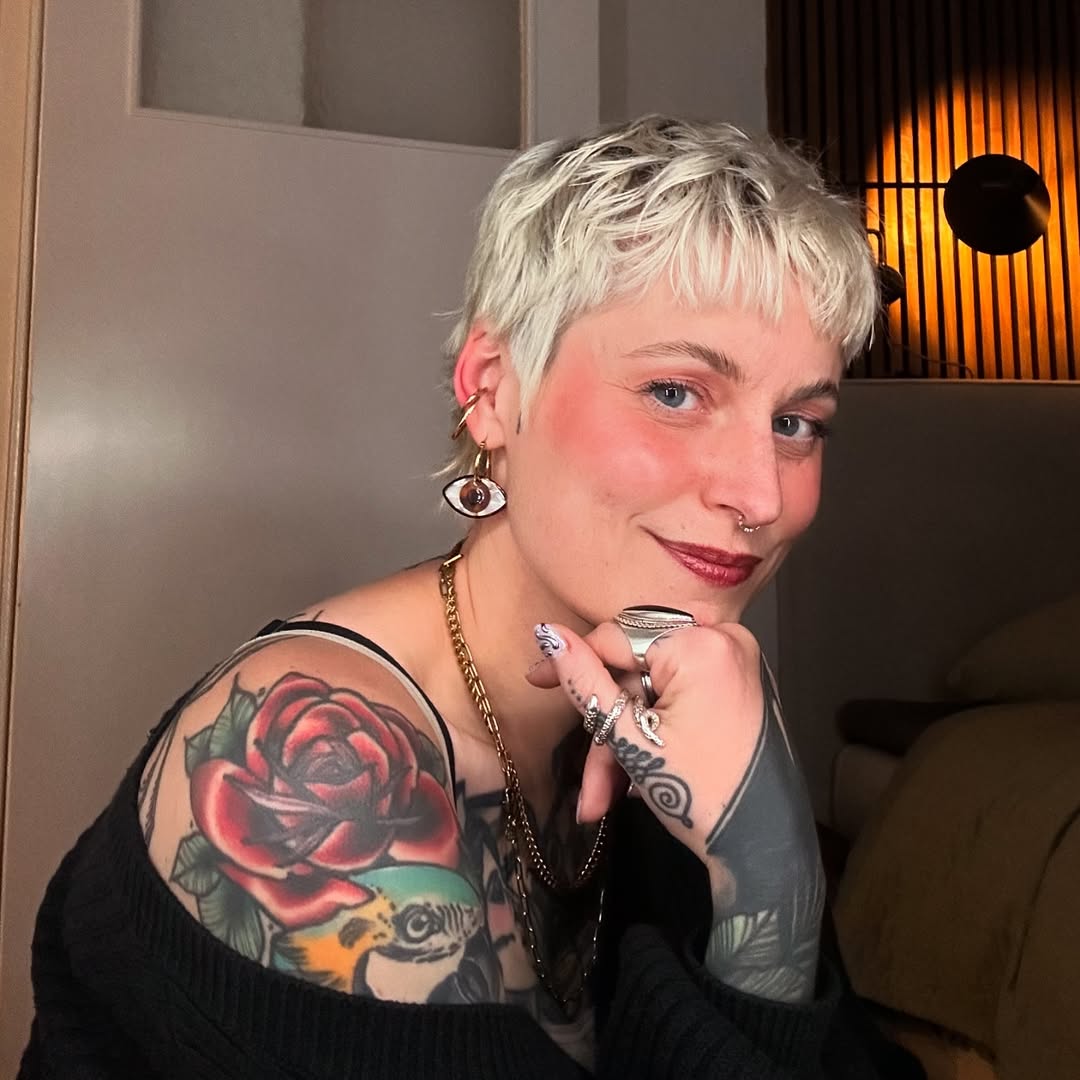 messy edgy pixie cut with bangs