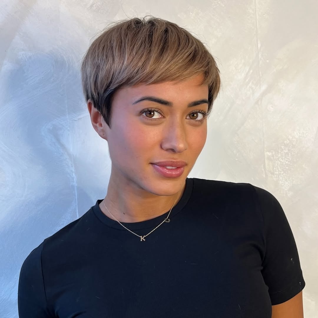 pixie cut for thin hair and chubby face