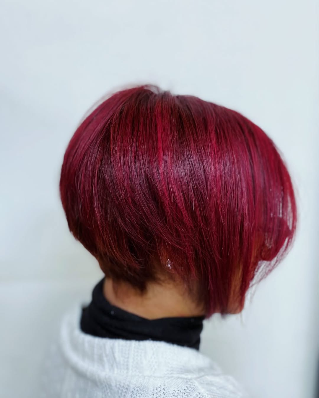 red pixie bob haircut