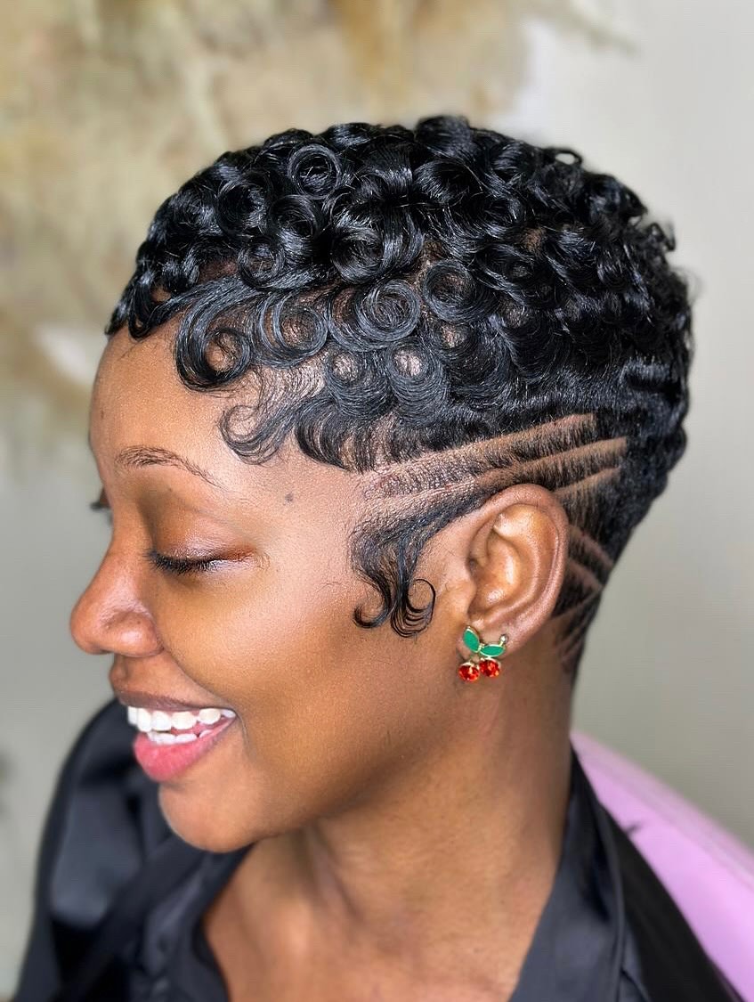 short pixie cut for black women