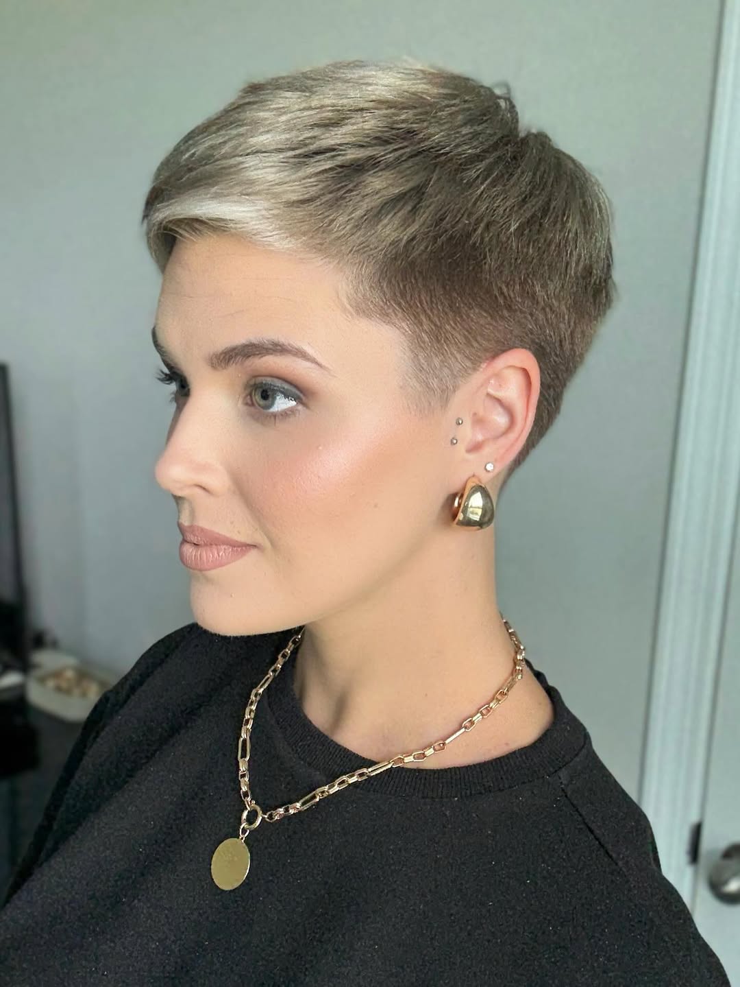 very short pixie haircut