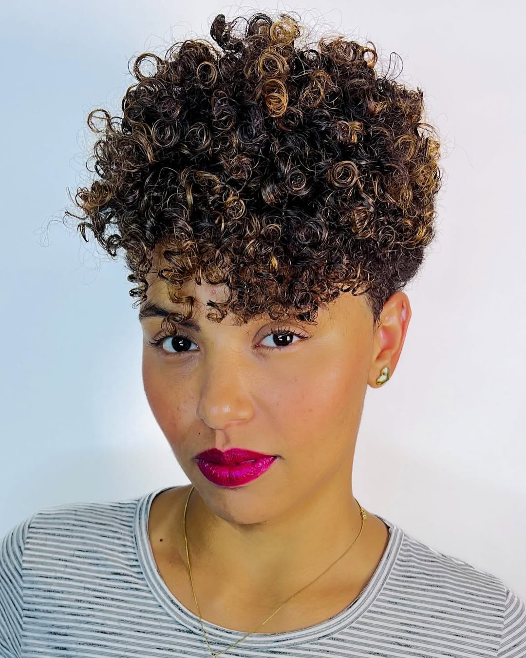 voluminous coily pixie cut